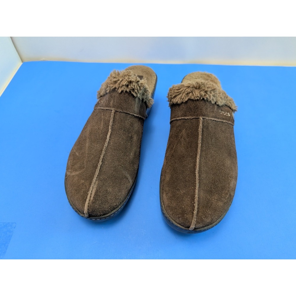 Crocs Clog Women 11 Slip On Faux Fur Shearling Lined 11602 Slide Slip-On